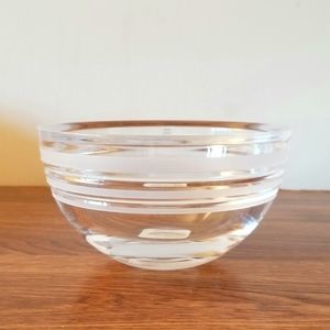 NIB Kate Spade 6" Library Stripe Crystal Bowl